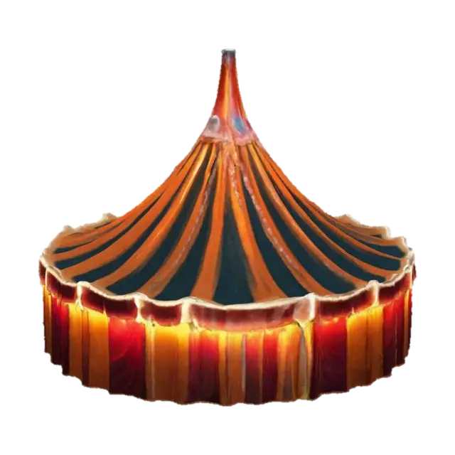 Carnival tent - Entertainment 3D model, vytvořený pomocí AI