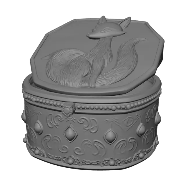3D model for Petite boîte à dent avec renard sur le couvercle