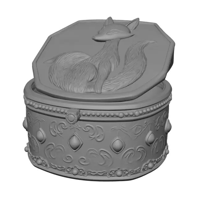 3D model for Petite boîte à dent avec renard sur le couvercle