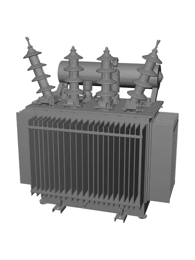 3D model for Three-Phase Oil-Filled Power Transformer