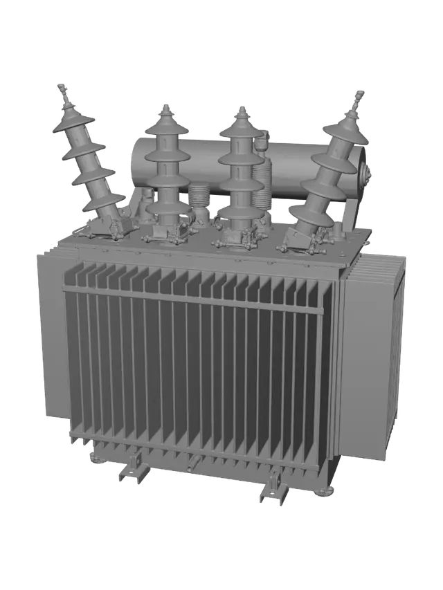 3D model for Three-Phase Oil-Filled Power Transformer