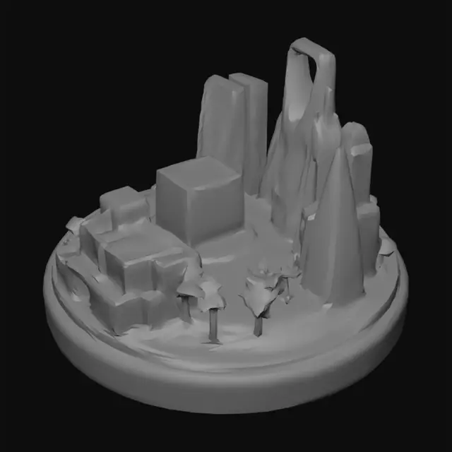 3D model for Luminous Desert Skyline