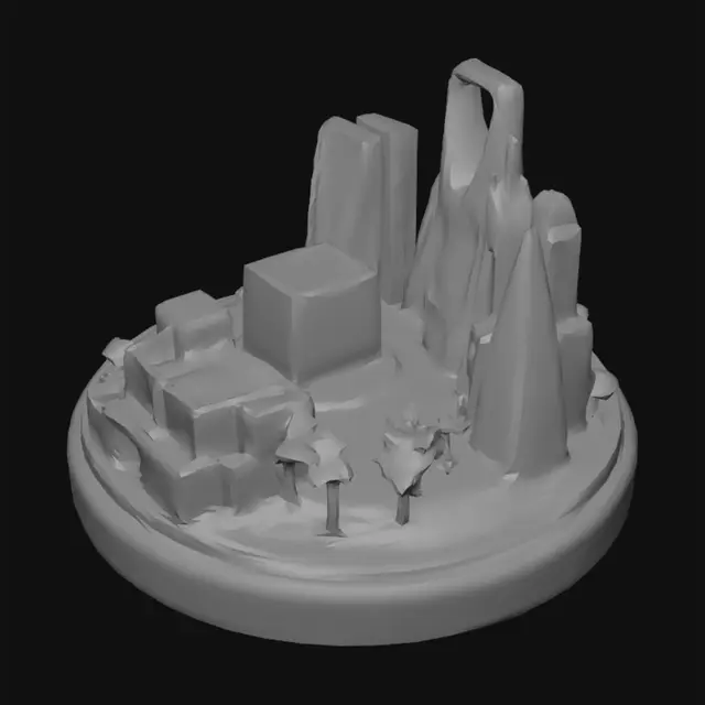 3D model for Luminous Desert Skyline