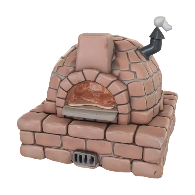 Brick Pizza Oven - Culinary 3D model, vytvořený pomocí AI
