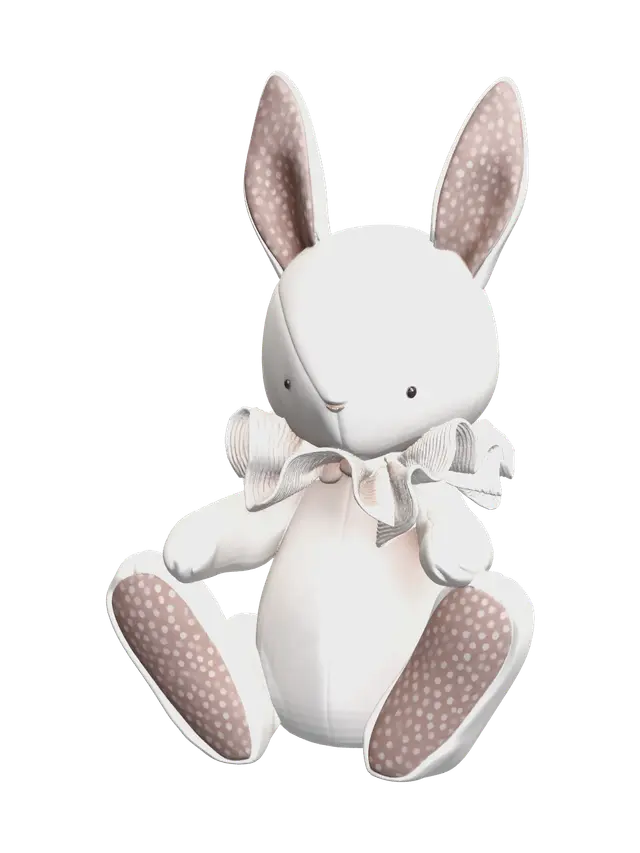 Low-Poly Cutebunny - Lowpolyart 3D model, vytvořený pomocí AI