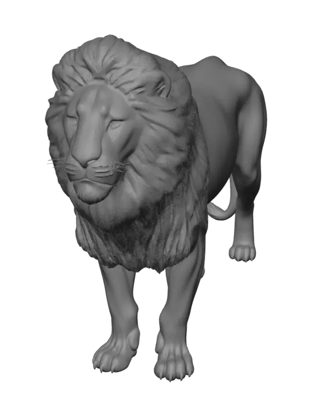 3D model for Regal Lion Portrait