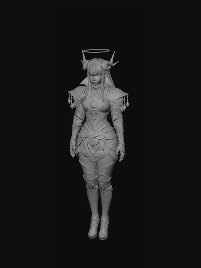 3D model for Celestial Valkyrie in Moonsteel Armor