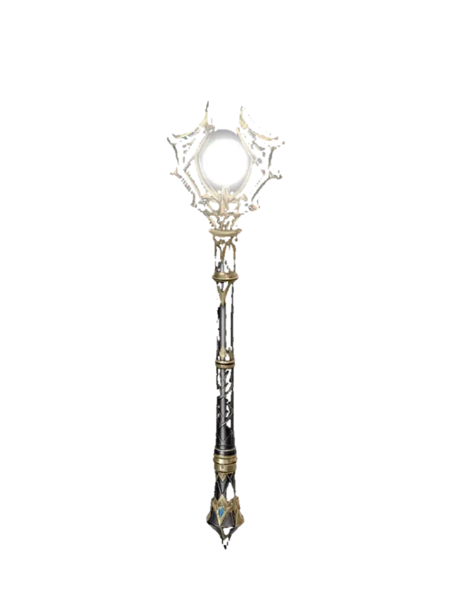 Gilded Constellation Staff 3D model, vytvořený pomocí AI