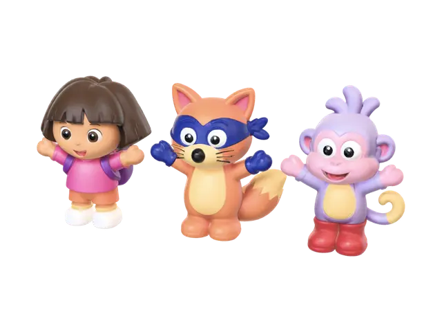 dora and friends 3D model, vytvořený pomocí AI