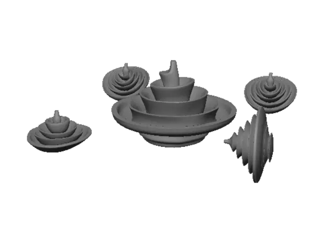3D model for Spiral Stack of Rubber Discs