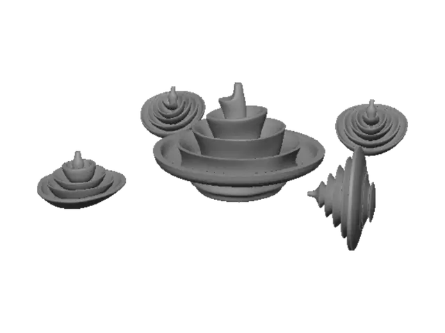 3D model for Spiral Stack of Rubber Discs