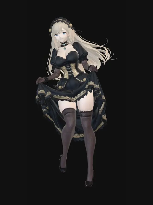 3D model for Candlelit Gothic Maid