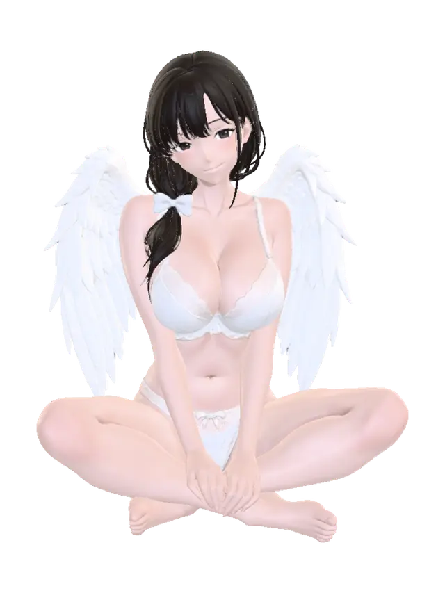 Angel - Waifu 3D model, vytvořený pomocí AI