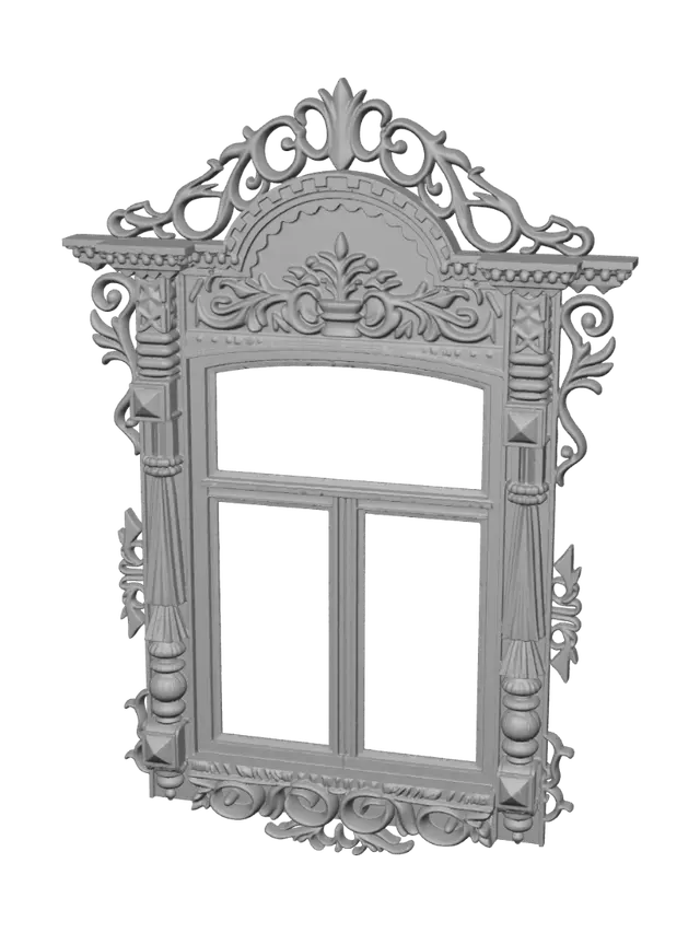 3D model for Golden Baroque Window Frame