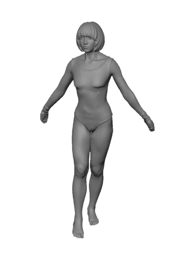 3D model for Blue Leotard with Colorful Zigzag Pattern