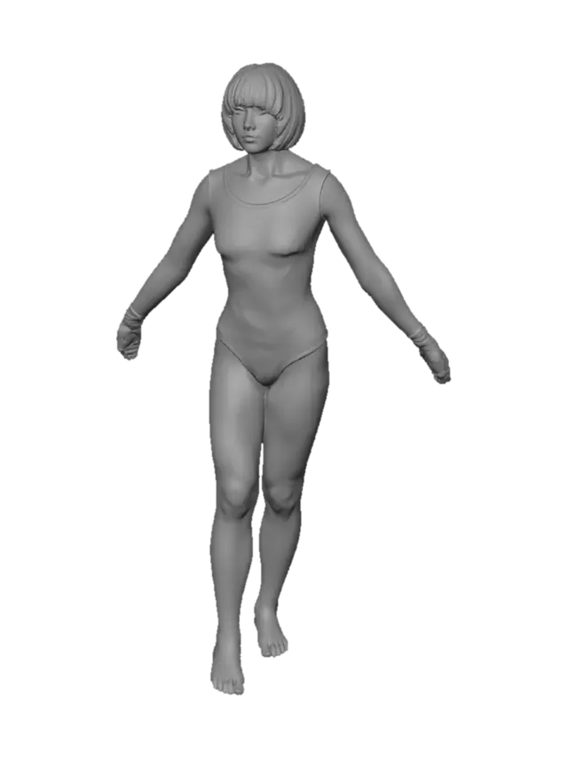 3D model for Blue Leotard with Colorful Zigzag Pattern