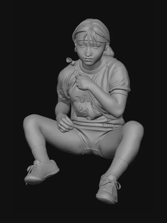 3D model for Blue Headband Girl at Field Day