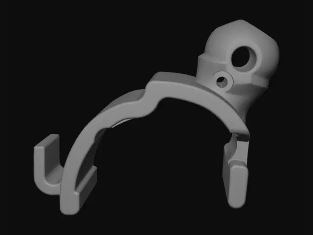 3D model for Black plastic clip with rounded knob