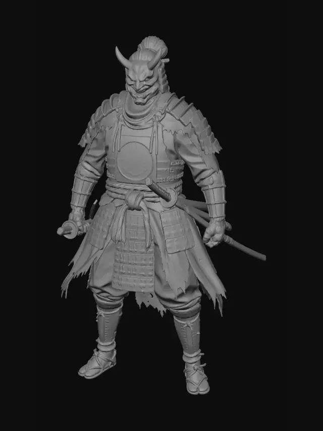 3D model for Oni Warlord in Dark Armor