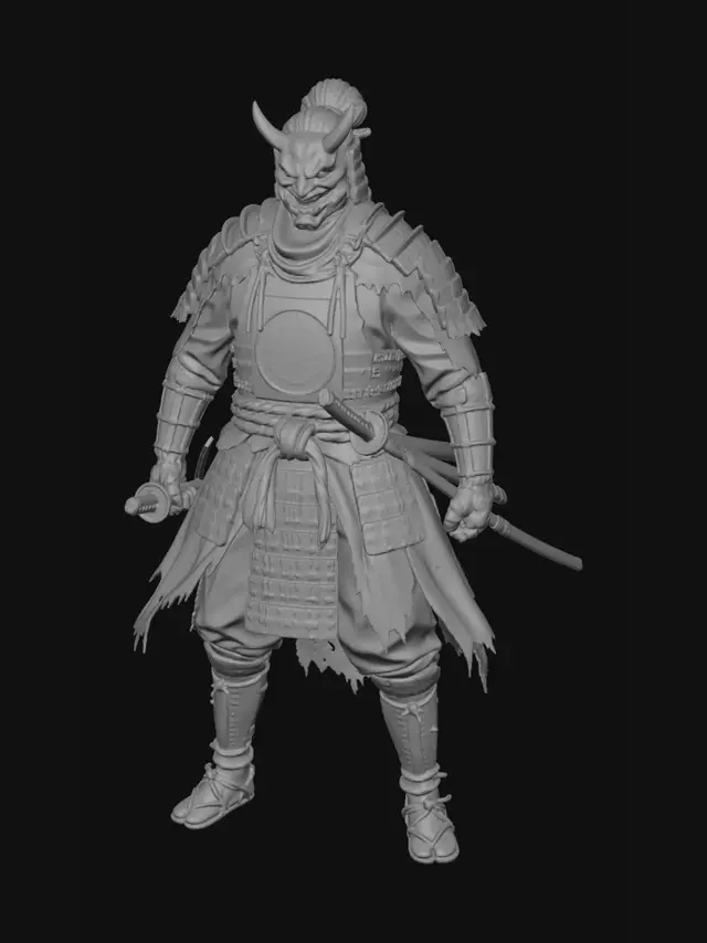 3D model for Oni Warlord in Dark Armor