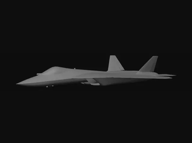 3D model for Side Profile of a Fighter Jet (3D CAD Model)