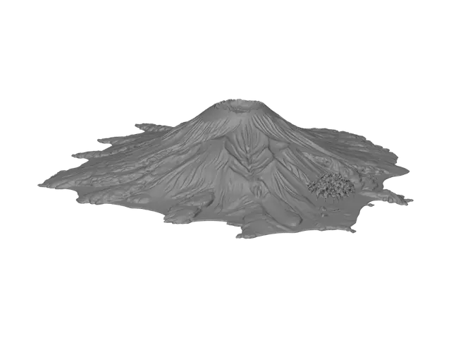 3D model for Deserted Volcano Island