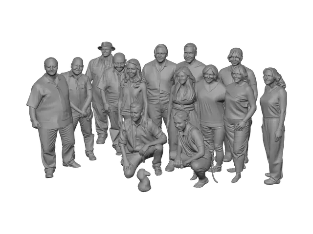 3D model for Group Portrait in the Garden