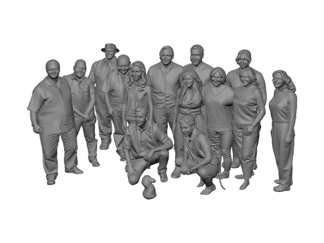 3D model for Group Portrait in the Garden