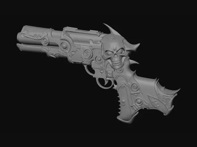 3D model for Crimson Skull Revolver