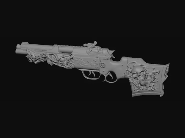 3D model for Crimson Skull Revolver