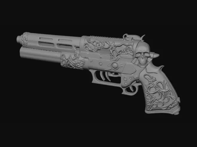 3D model for Crimson Skull Revolver