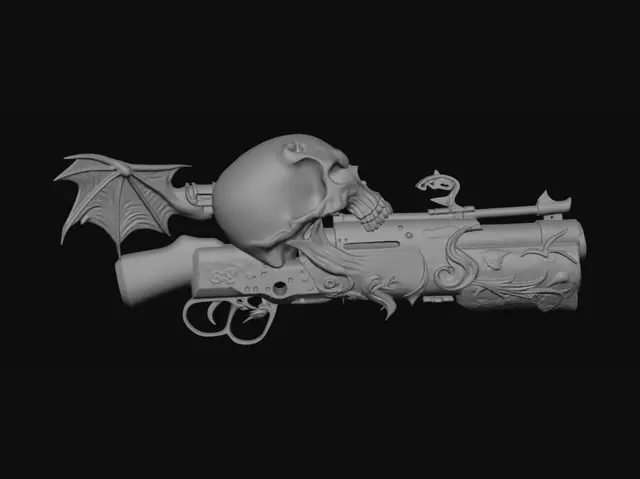 3D model for Crimson-Eyed Skull Rifle
