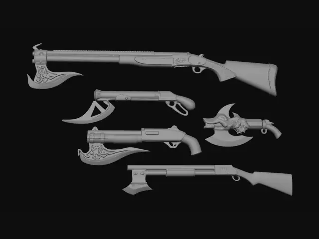 3D model for Blades and Barrels