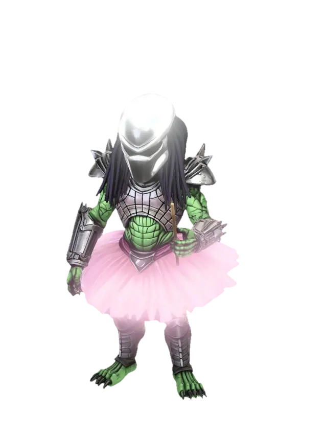 Pink Tutu Predator - Predatory 3D model, vytvořený pomocí AI