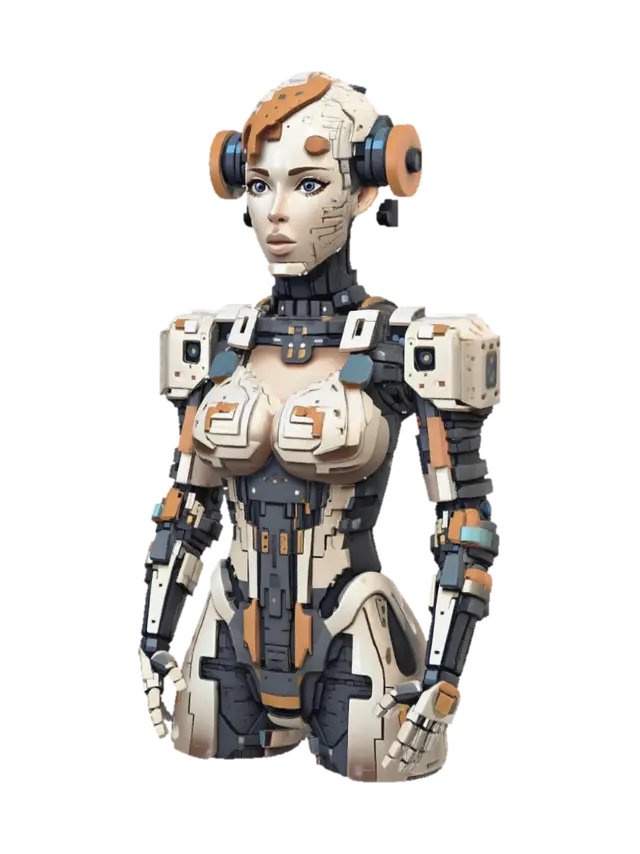Fragmented Automaton 3D model, vytvořený pomocí AI