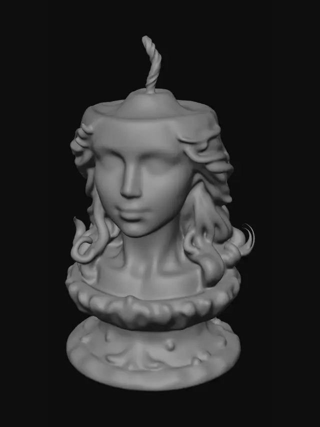 3D model for Candlelit Muse
