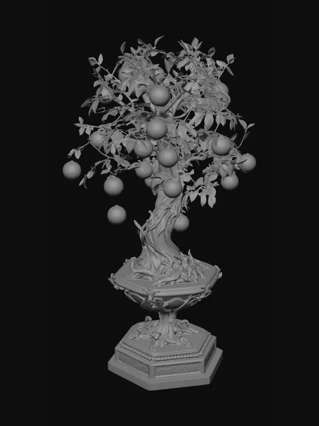 3D model for Soccer Tree in an Ornate Urn