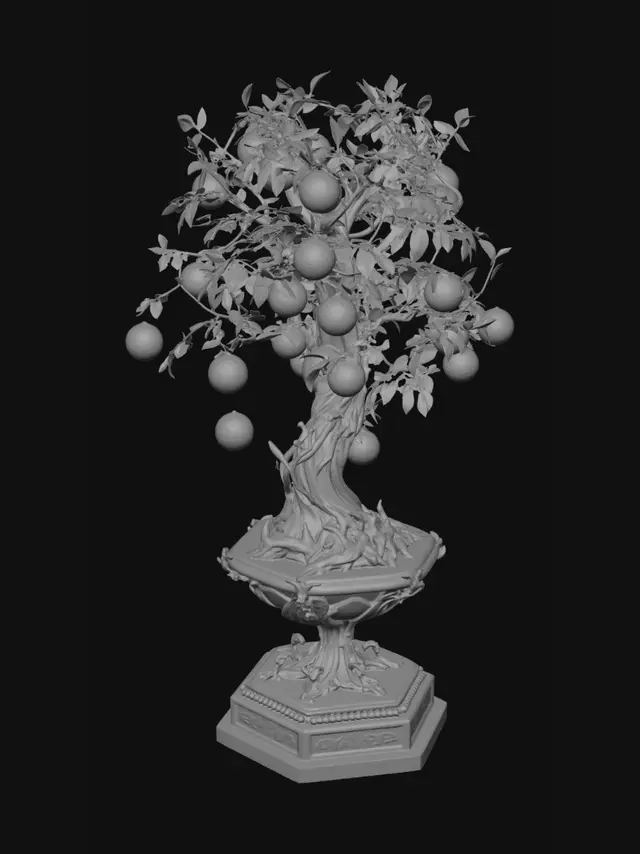 3D model for Soccer Tree in an Ornate Urn