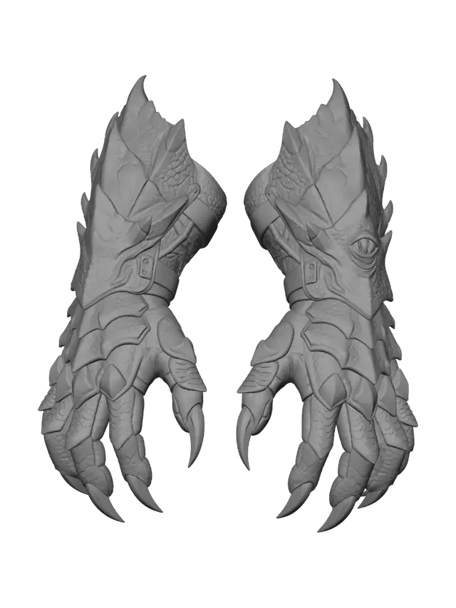3D model for Dragon Claw Gauntlets