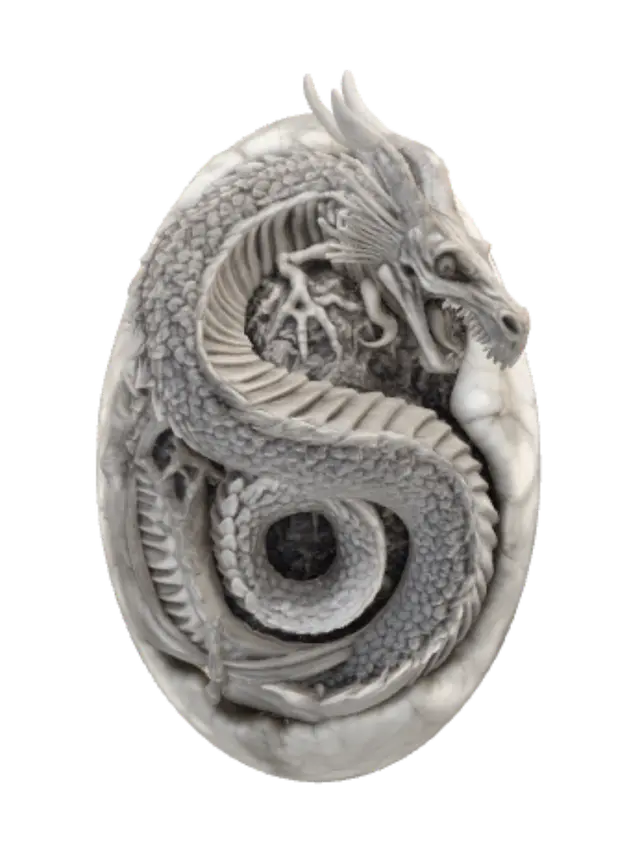 3D-модель Dragon in a Marble Egg - 3dart, сгенерированная ИИ