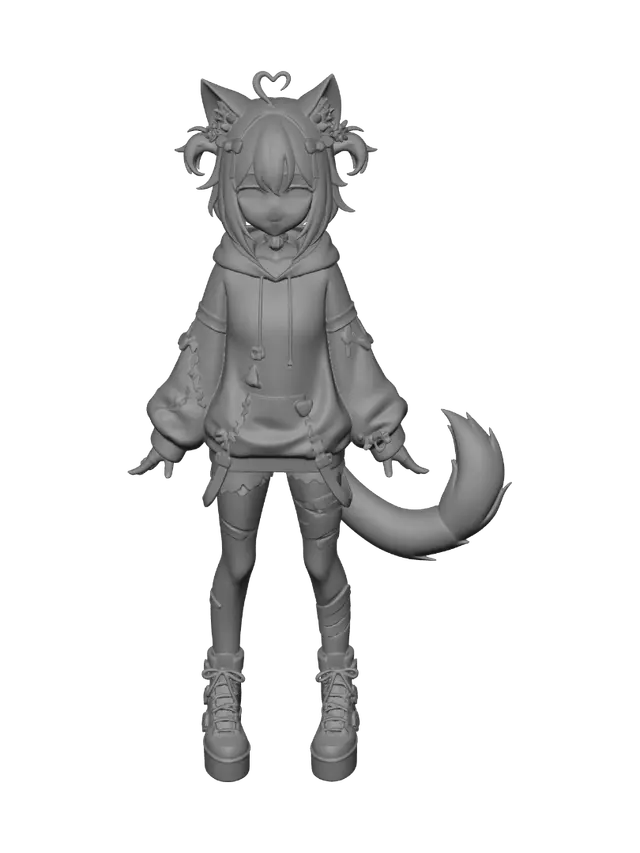 3D model for Neon Catgirl Rebel