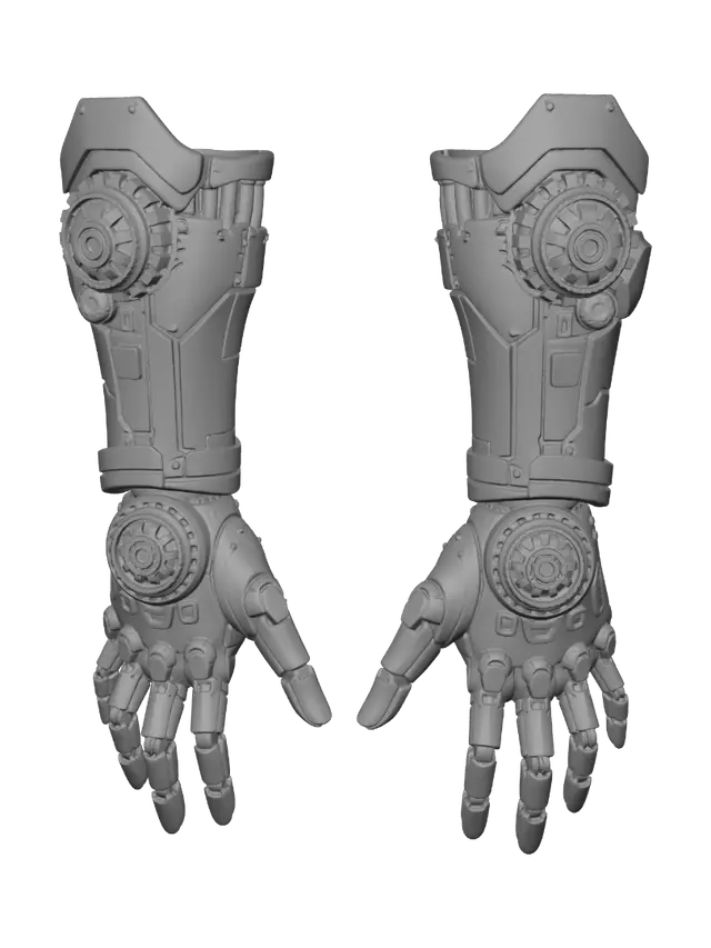 3D model for Twin Cybernetic Gauntlets