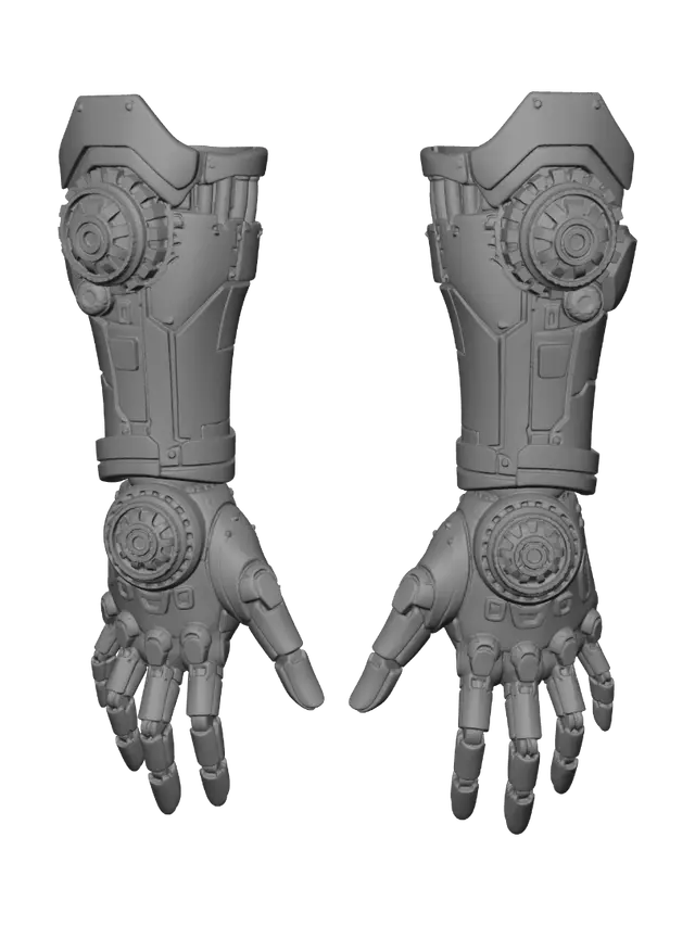 3D model for Twin Cybernetic Gauntlets