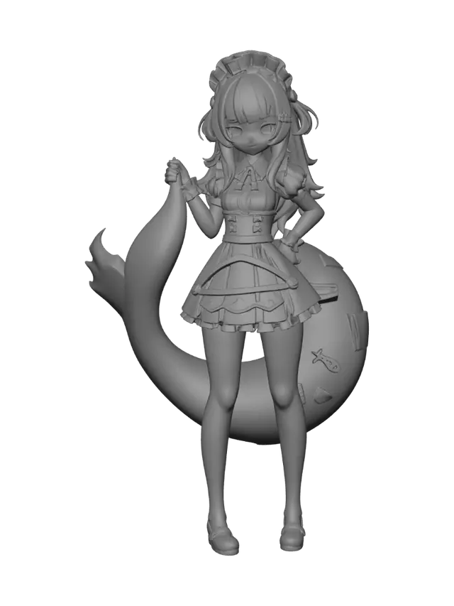 3D model for Whale-Tailed Maid