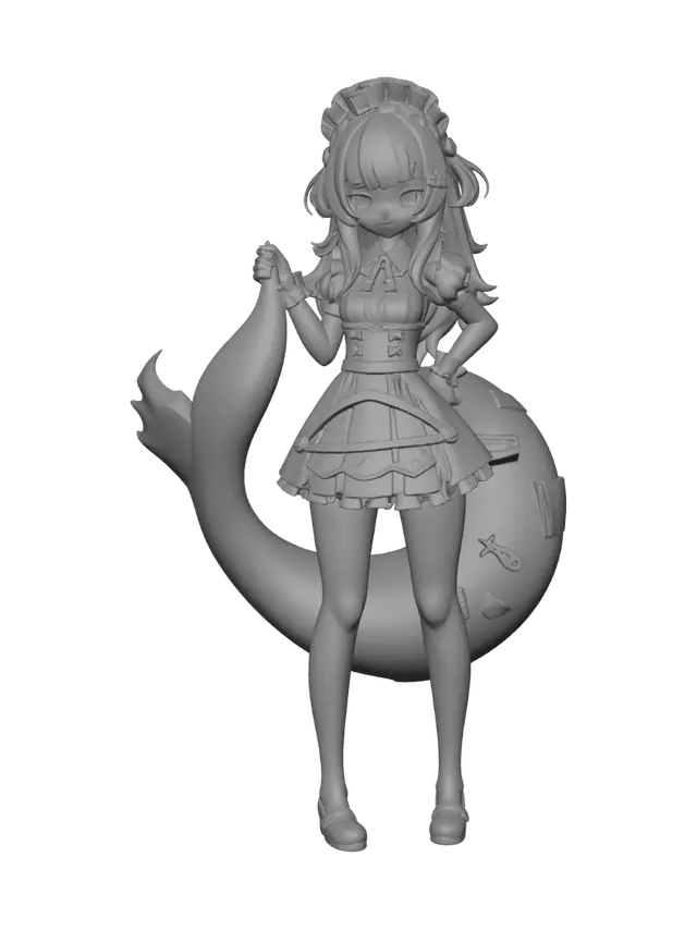 3D model for Whale-Tailed Maid