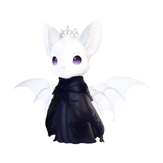 Moonlit Princess Bunny - Cuteface 3D model, vytvořený pomocí AI