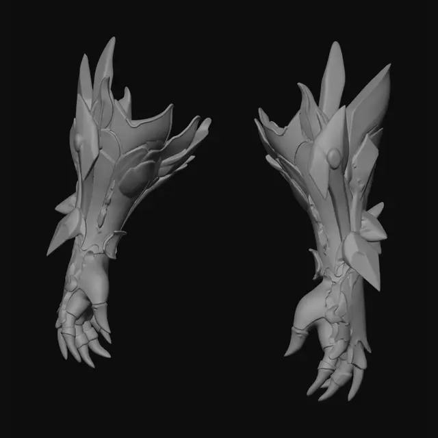 3D model for Crimson Crystal Gauntlets