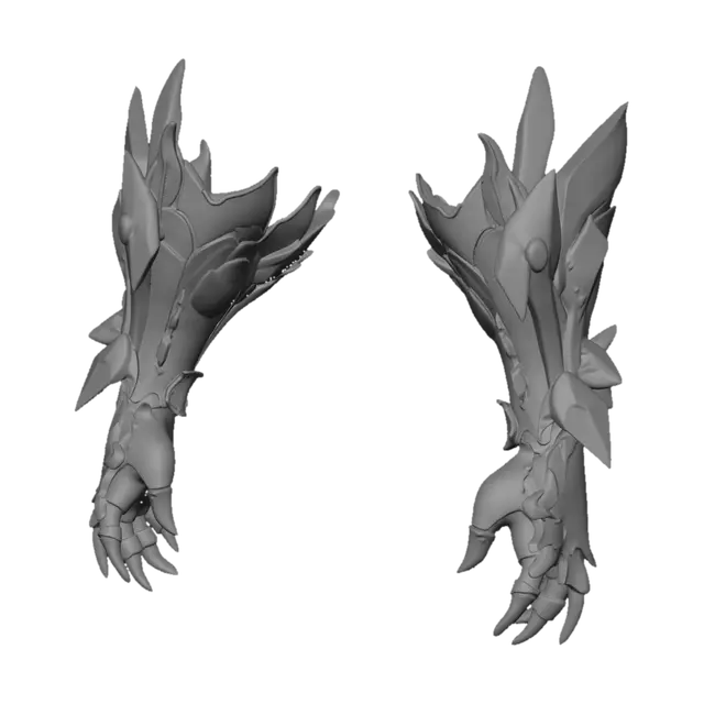 3D model for Crimson Crystal Gauntlets