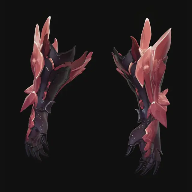3D model for Crimson Crystal Gauntlets