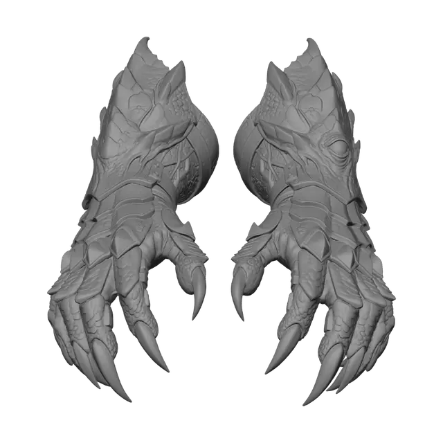 3D model for Dragon Claw Gauntlets